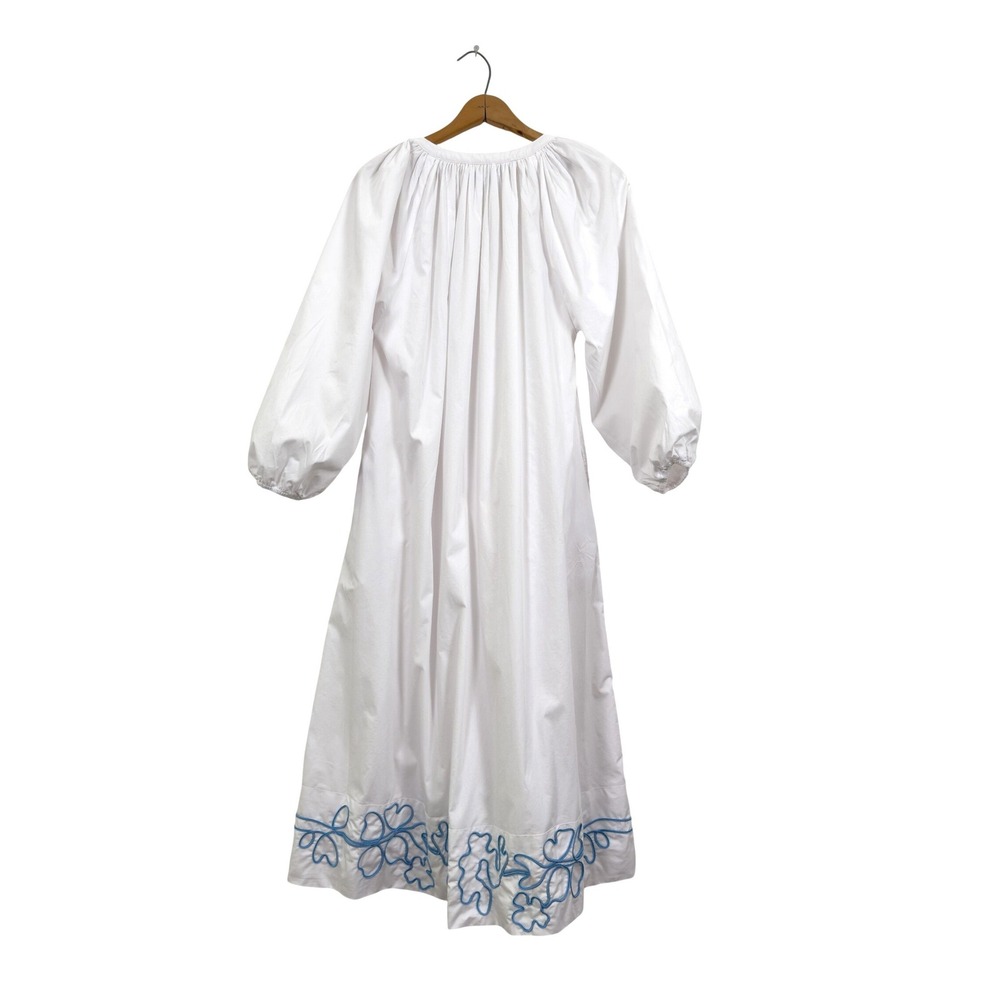 LAKE Pajamas Brunch Dress White Cotton Blend Small - Picture 2 of 8